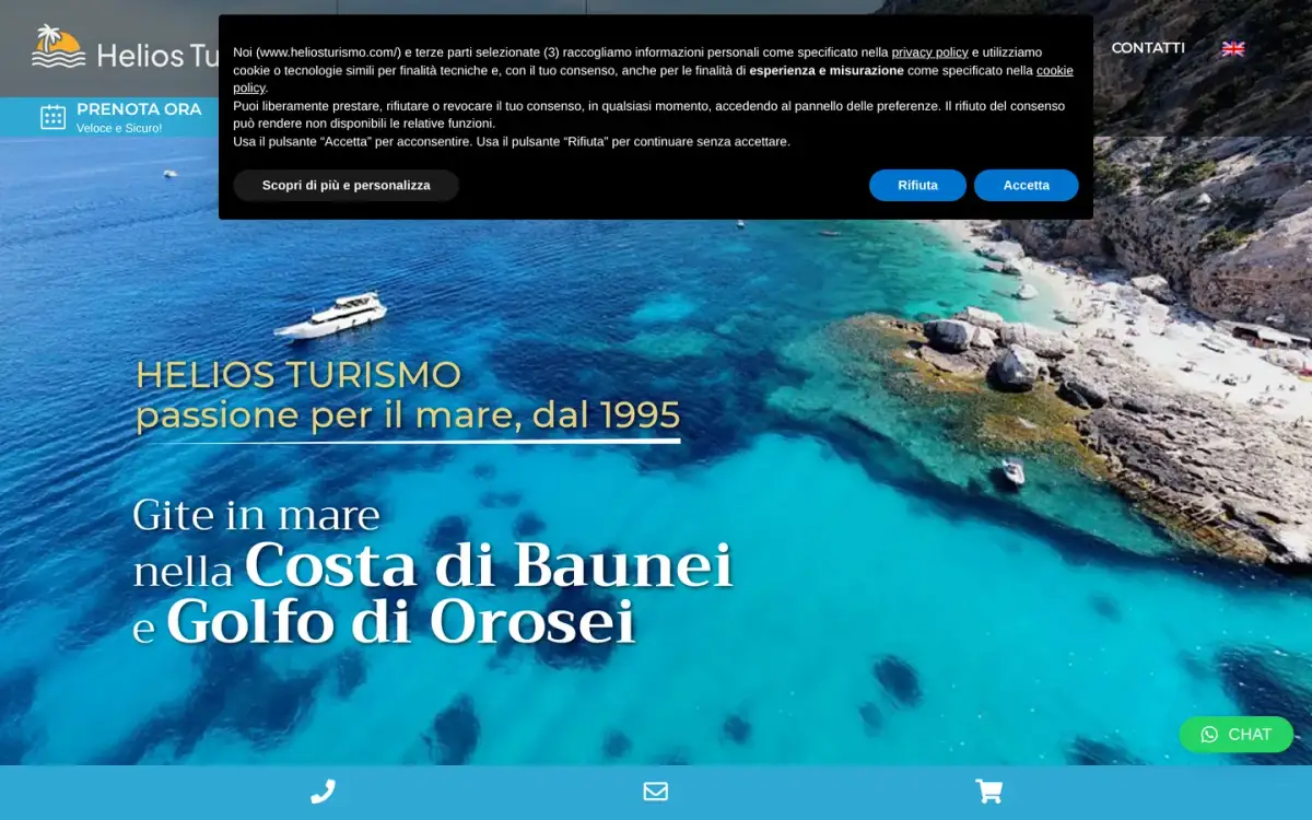 Anteprima del sito Helios Turismo