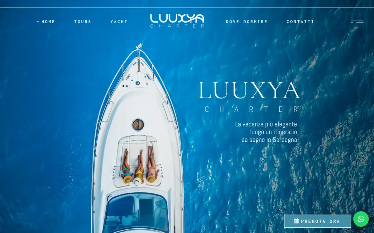 Anteprima del sito Luuxya Charter