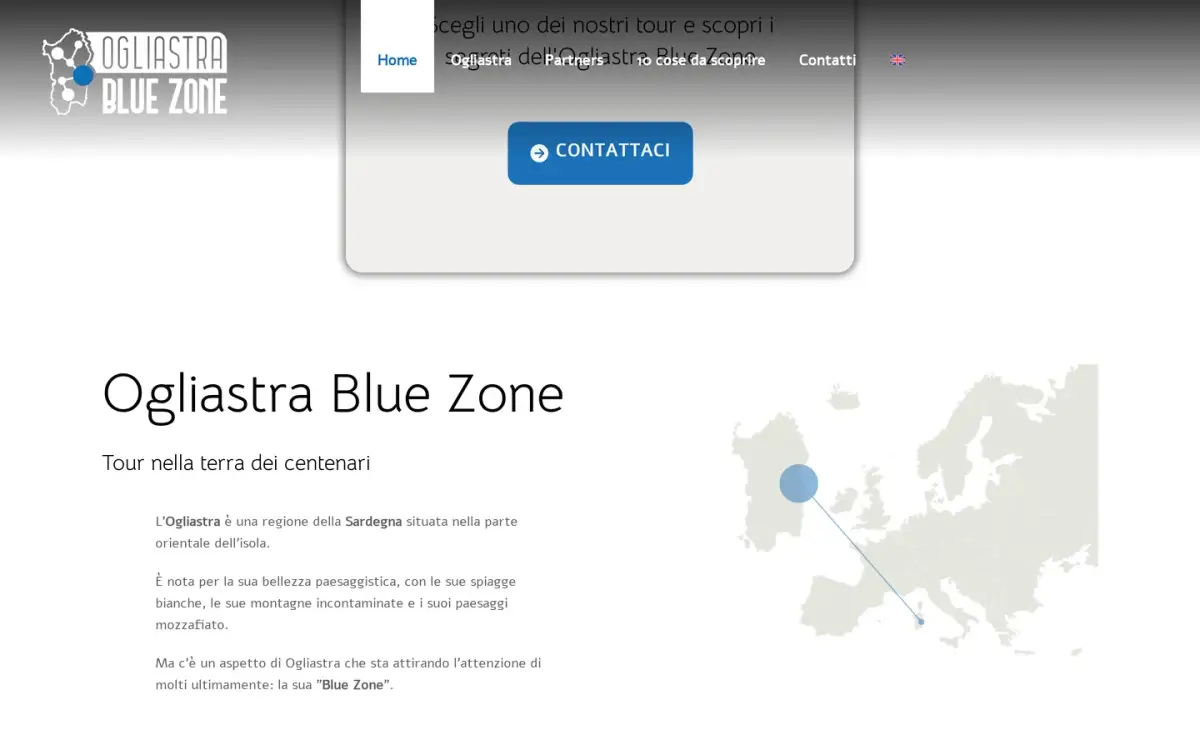 Anteprima del portale Ogliastra Blue Zone