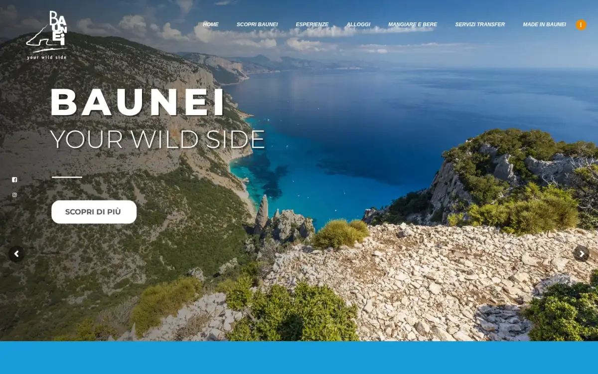 Anteprima del portale Turismo Baunei
